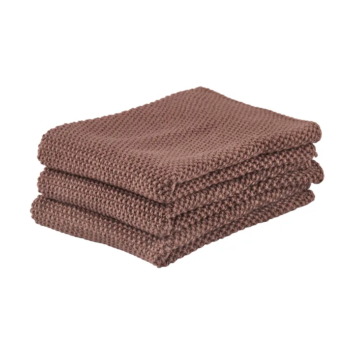 Zone dishcloth 3-pack - Brown - Zone Denmark
