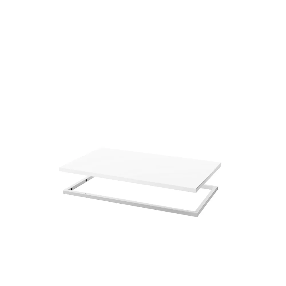 Molto 560 shelf, White, incl. white metal frame Zweed