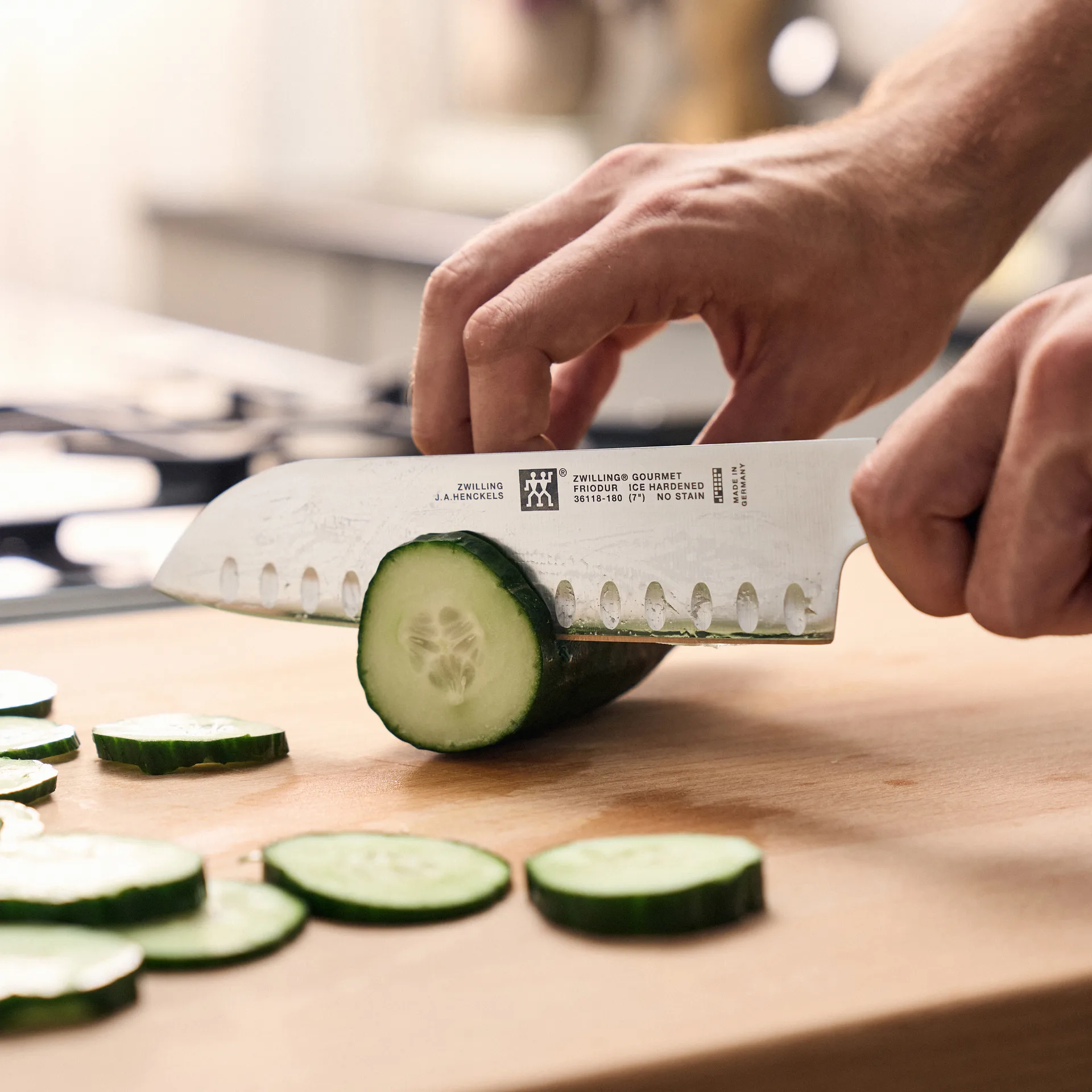 Zwilling Gourmet santoku knife 18 cm, Black-stainless steel Zwilling
