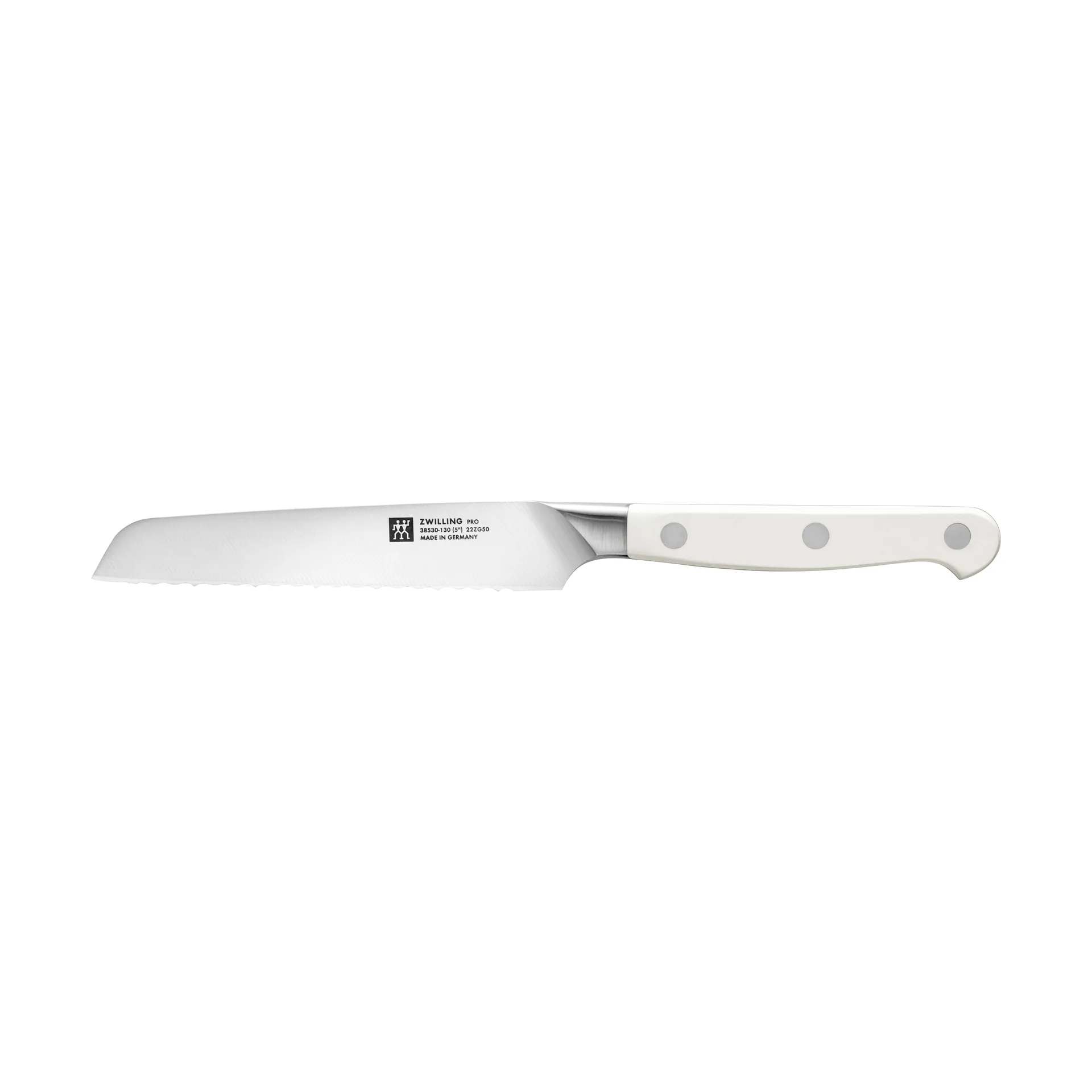 Zwilling Pro Le Blanc serrated all-purpose knife 13 cm, White-stainless steel Zwilling