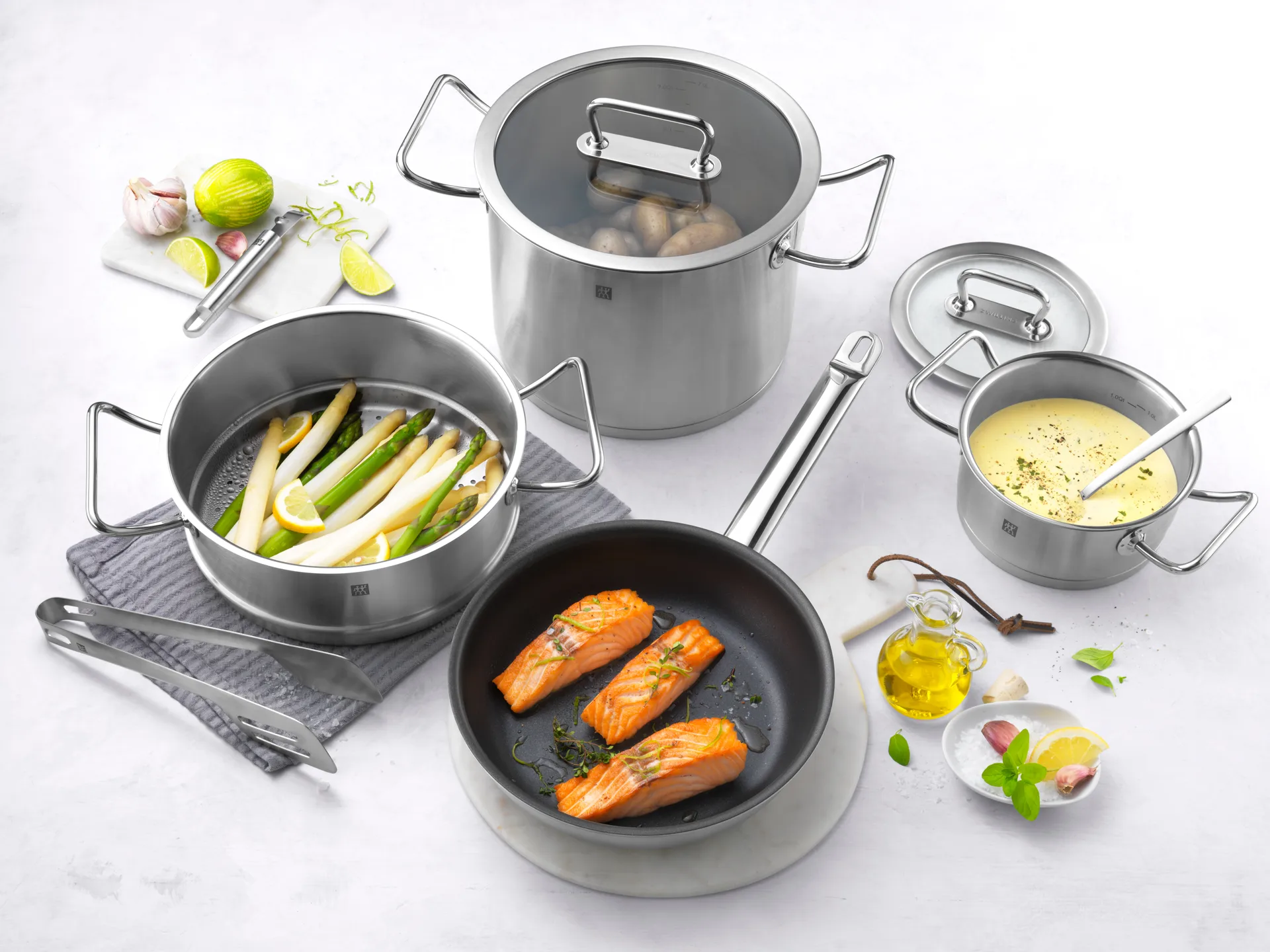 Zwilling Pro pot high with glass lid stainless steel, 3.5 L Zwilling