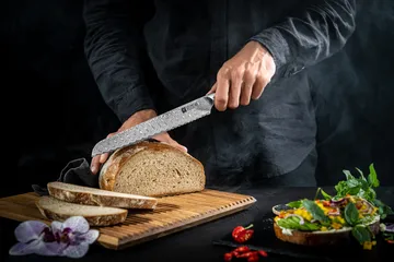 Zwilling Tanrei bread knife 23 cm - Damascus-black - Zwilling