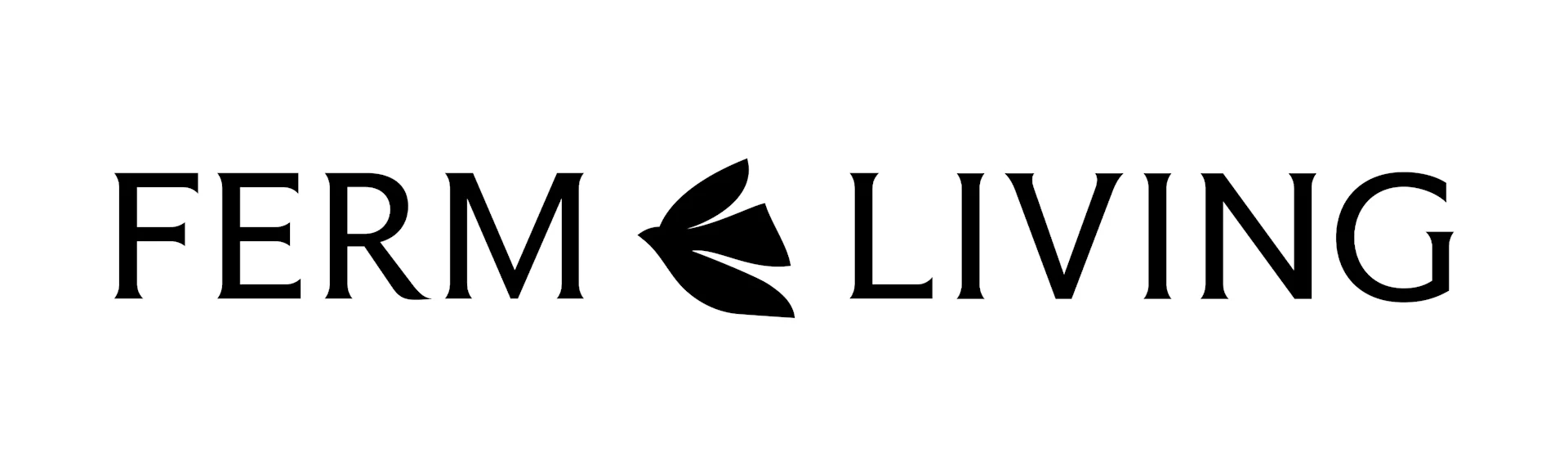 FERM LIVING logo with a stylized leaf design between the words.
