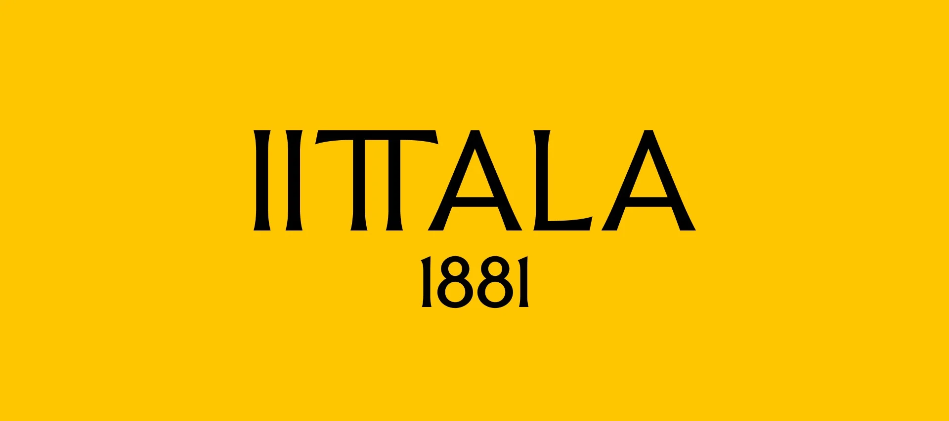 IITTALA logo with the year 1881 on a yellow background.