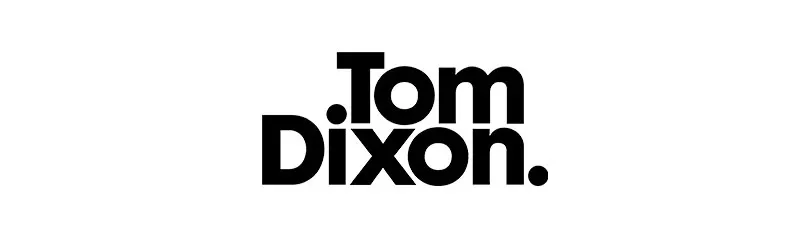 Tom Dixon logo, featuring the text '.Tom' stacked above 'Dixon.' in bold black font on a white background.